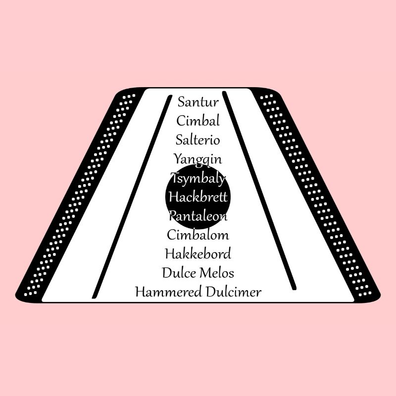 Dulcimer noir n blanc