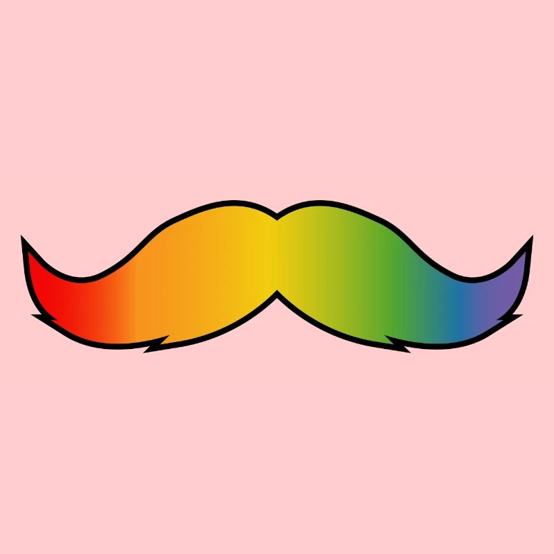 Regenbogen Bart queer schwarz