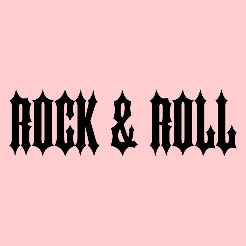"ROCK & ROLL" Black gothic inspired text design
