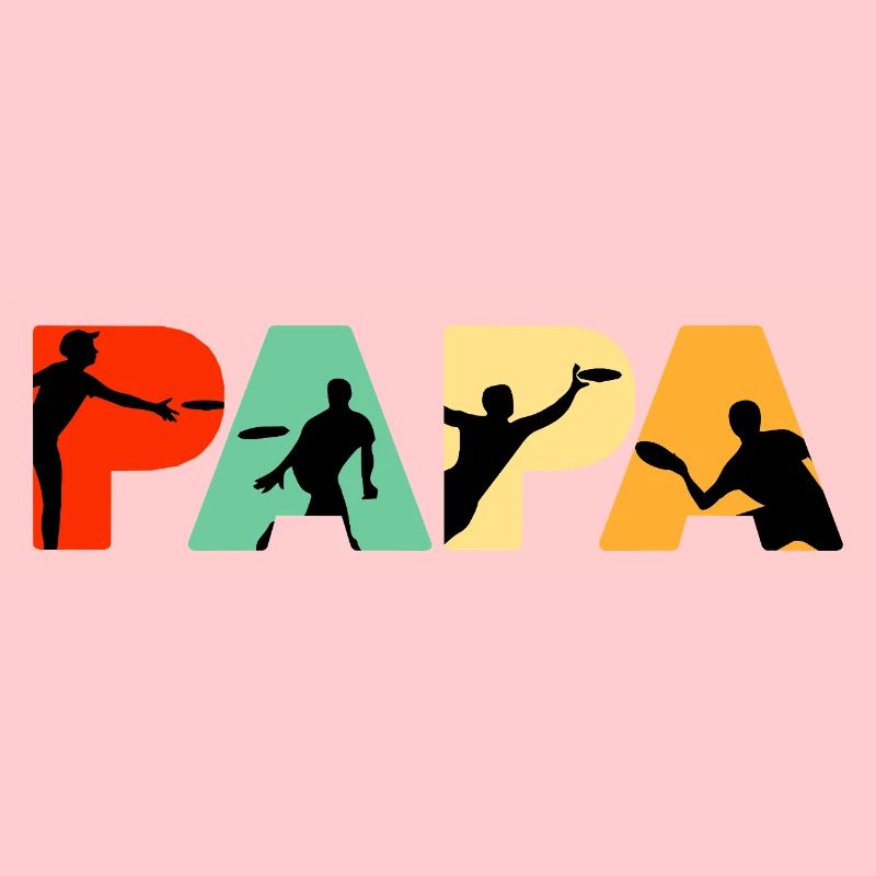 Papa Frisbee Player Ultimate Flying Disc Dad