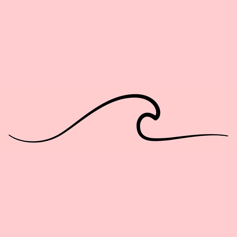 Wave Icon Outline Surfing Wave Sea