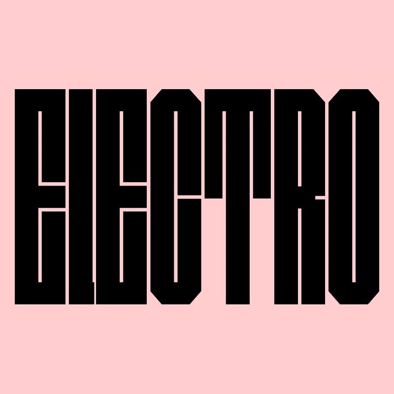 Electro music typography design