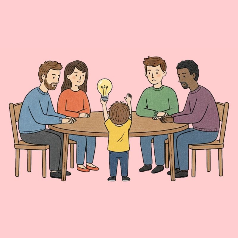 Idée collective autour d'une table