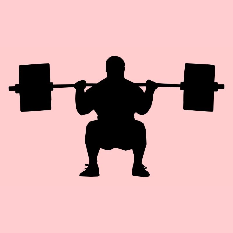 Gewichtheber Schattenfigur
