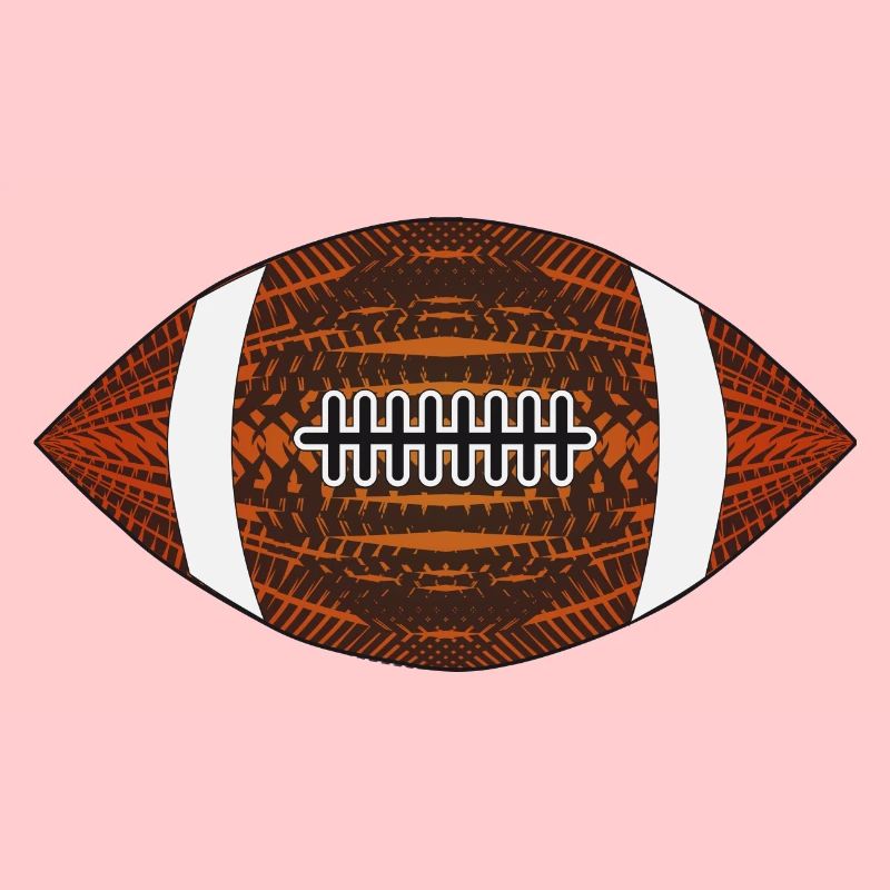 Rugby football with an unusual pattern