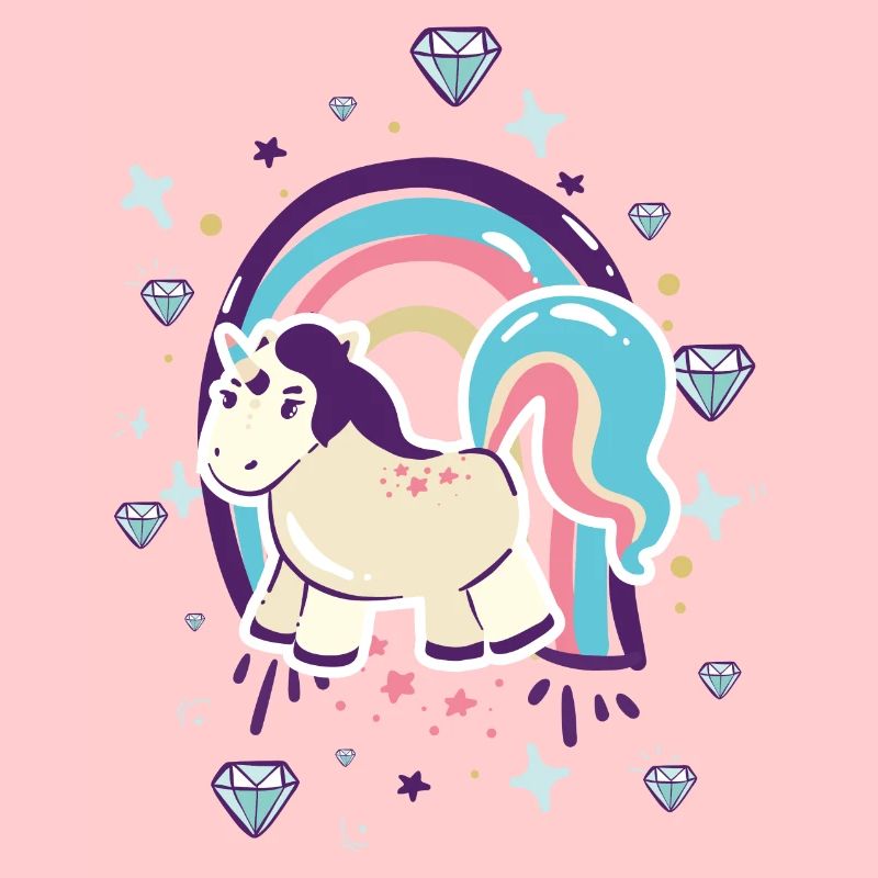 Pastel Unicorn Rainbow Diamonds