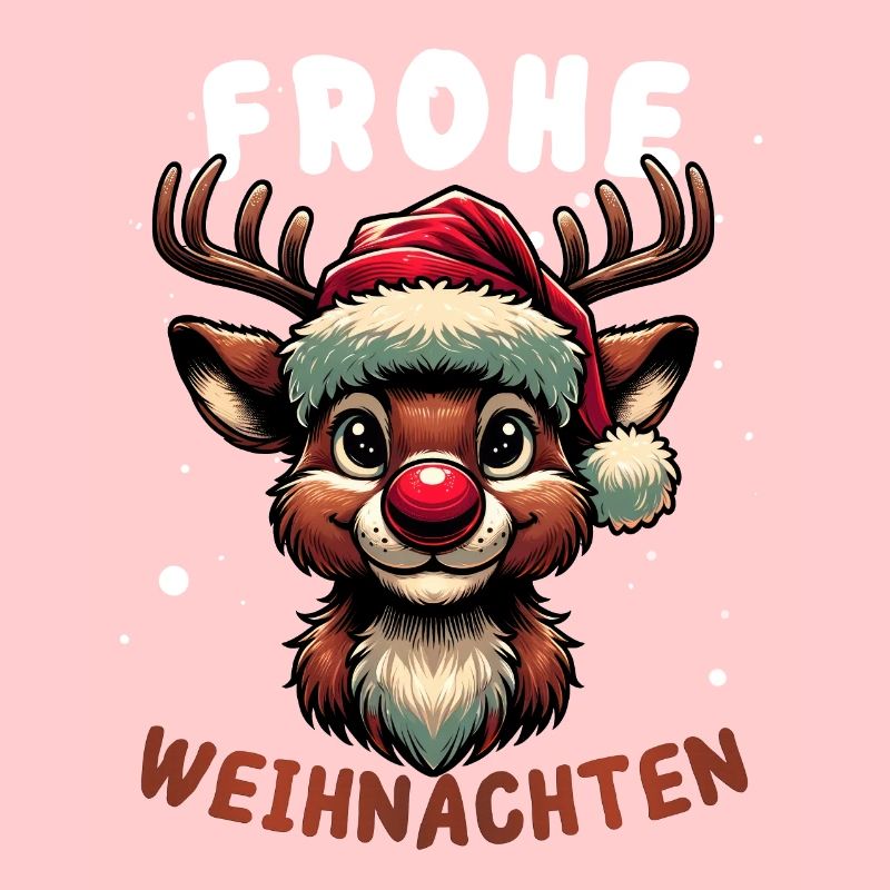 Frohe Weihnachten Rudolf das Rentier Design