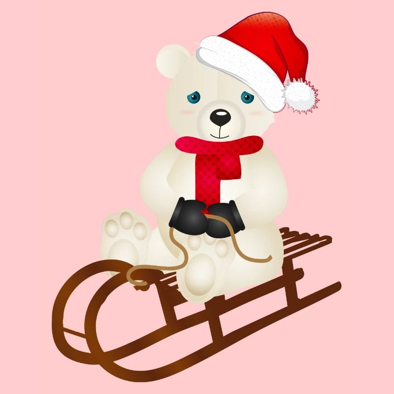 enchanting polar bear while sledging