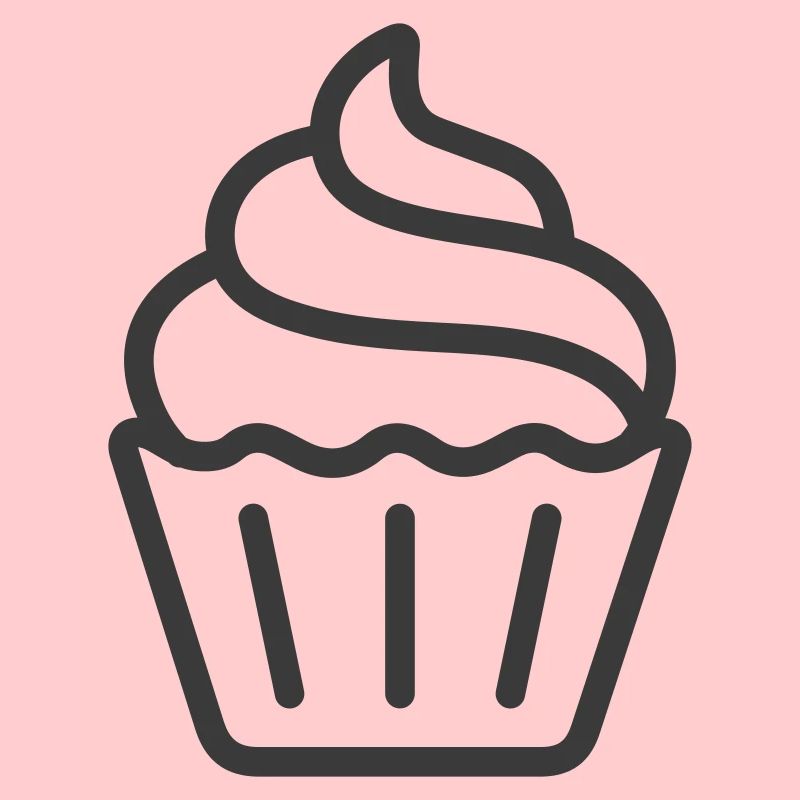 Conception d’icône de logo de cupcake