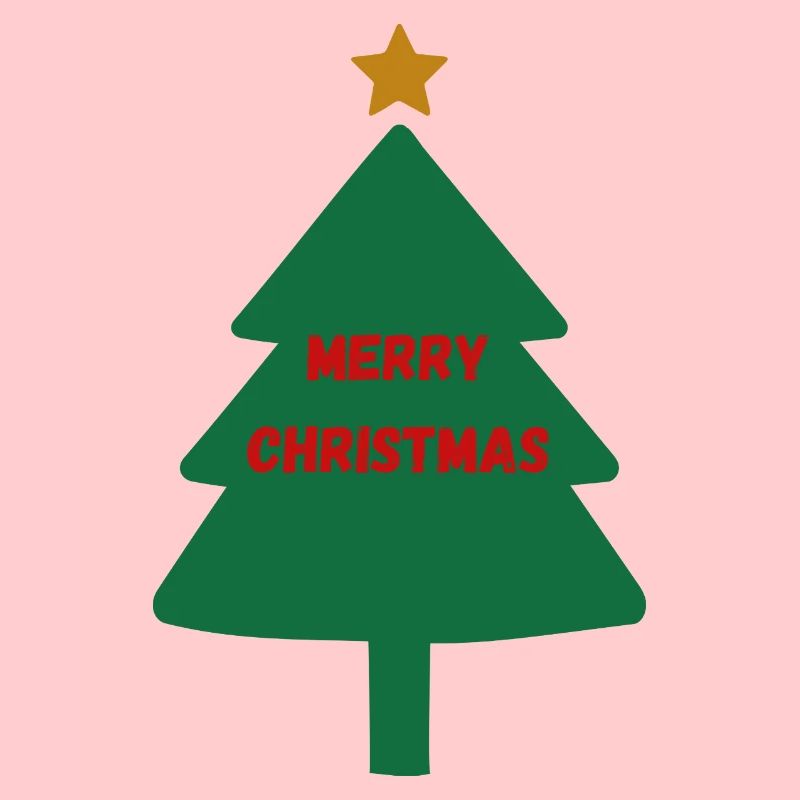 Sapin de Noël avec lettrage