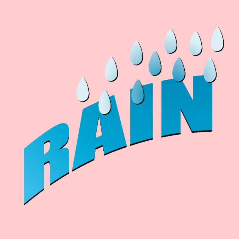 Rain Rain Raindrops Blue gradient