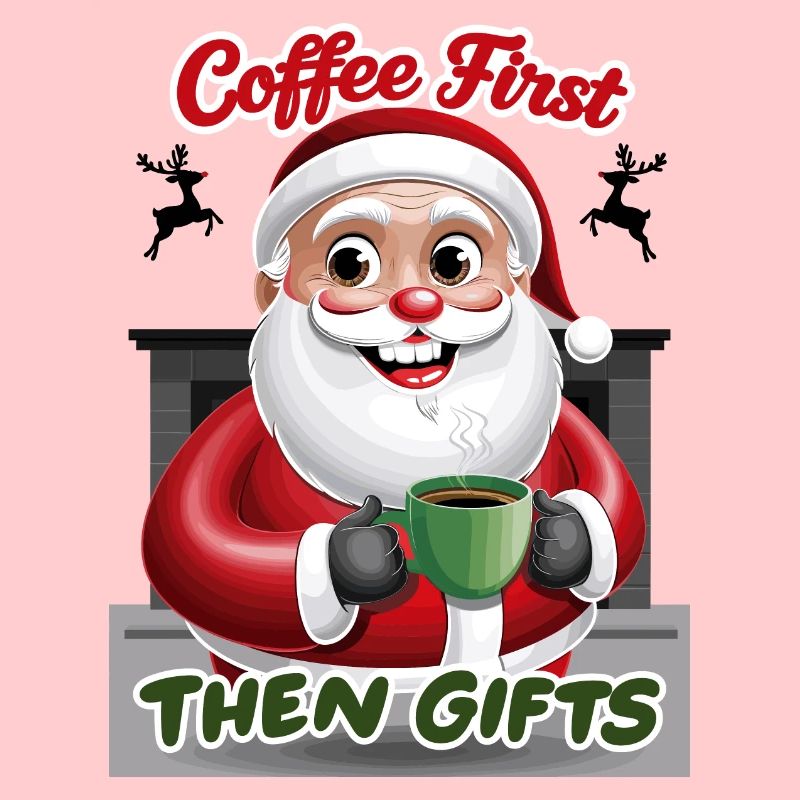 Père Noël avec café