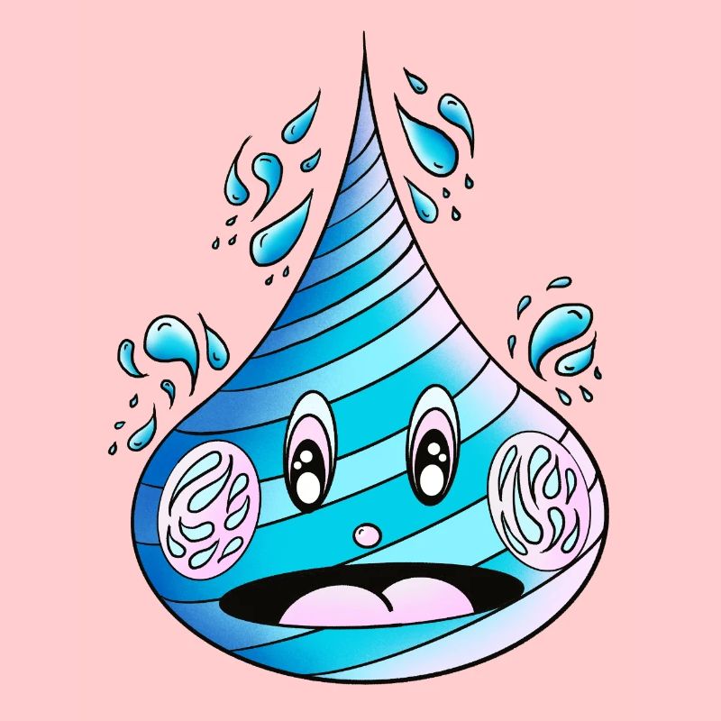 Aufgeweckter Wassertropfen