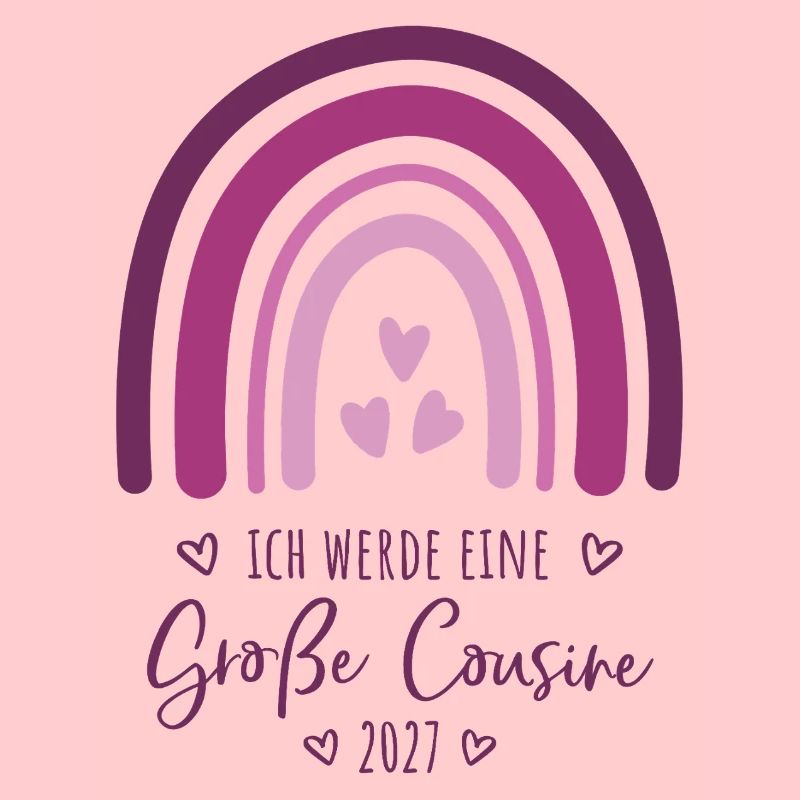 Ich werde eine Große Cousine 2027 Boho Regenbogen