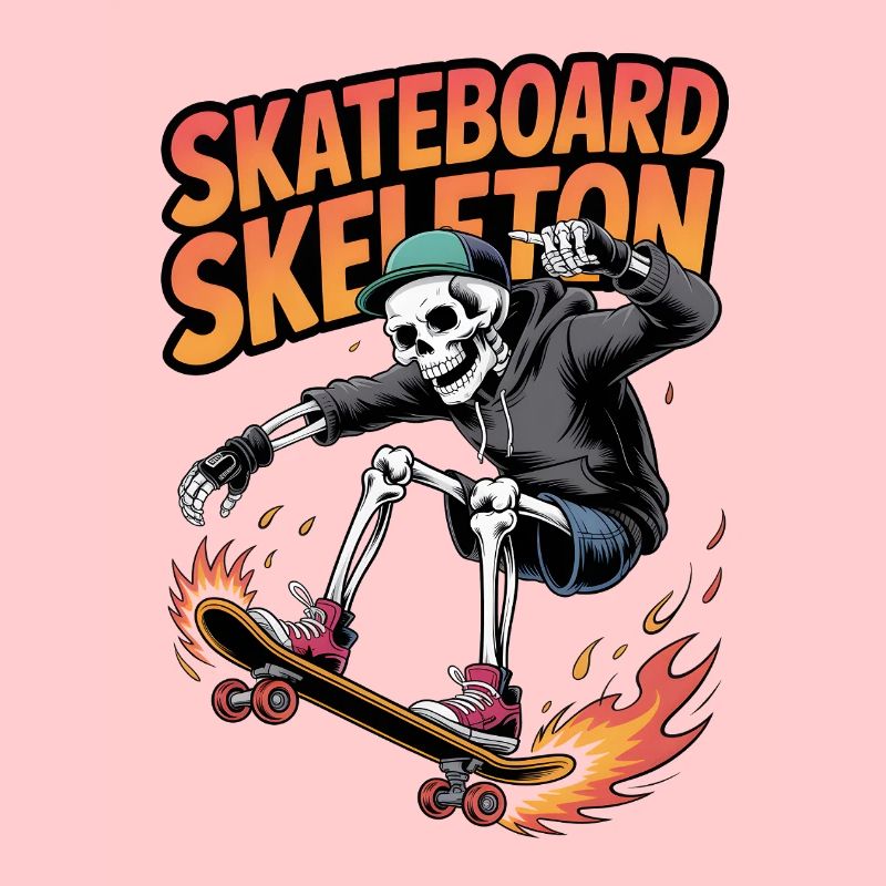 Skateboard Skelett Dynamisches Design