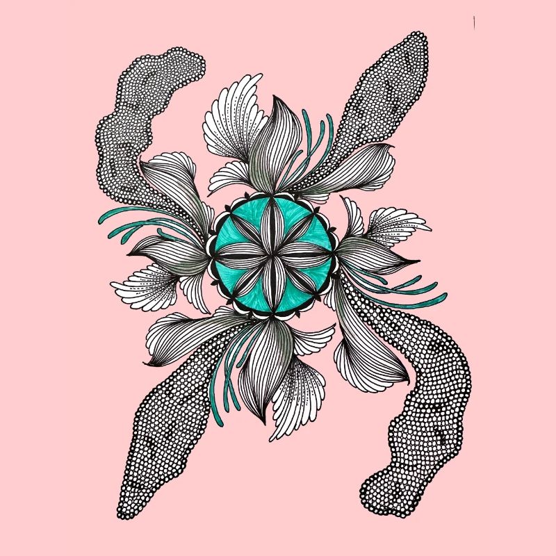 Fleur Étoile Déco Sarcelle