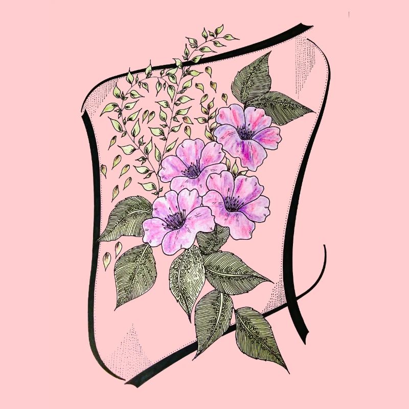 Corset de vrilles de fleurs