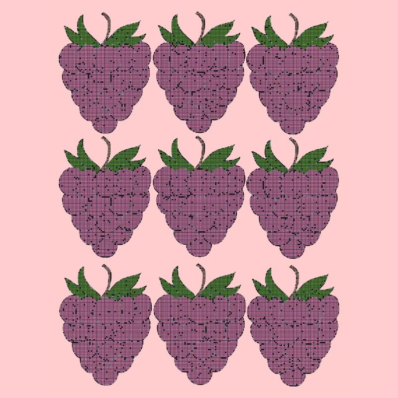 raspberry pattern textile