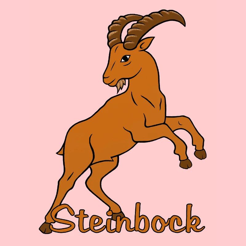 Sternzeichen Steinbock mit Schriftzug