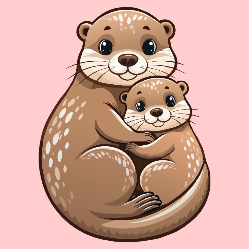 Mutterotter mit Jungtier