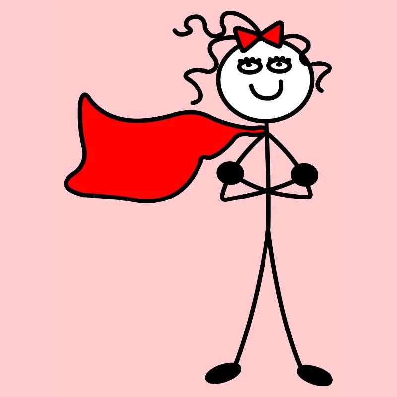 Superwoman oder mit verschränkten Armen