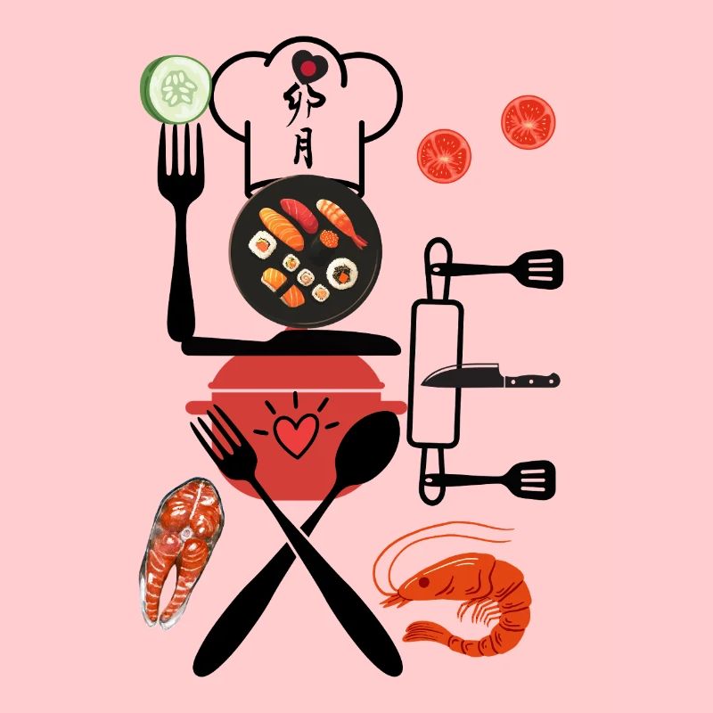 Sushi-Grill-Meeresfrüchte-Stil
