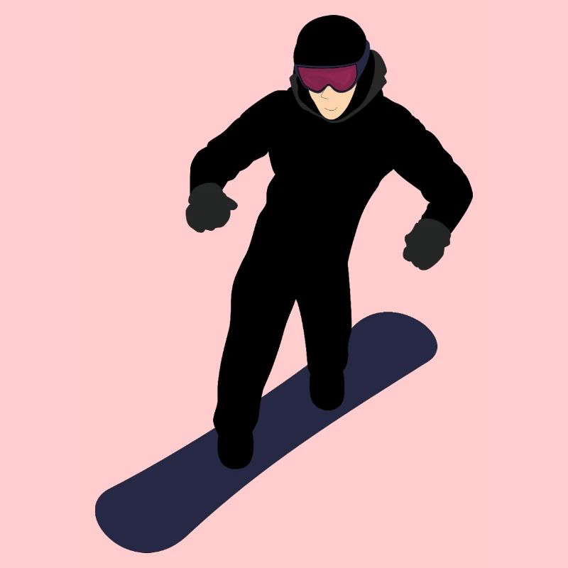 Dynamischer Snowboarder