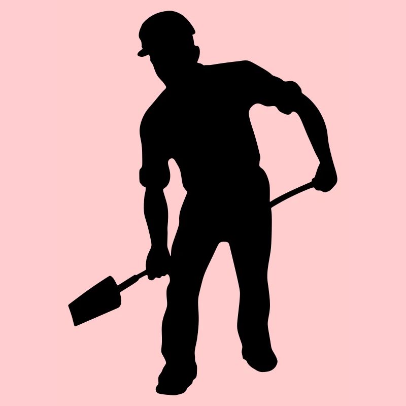 Groundworker with Shovel – Hard Work