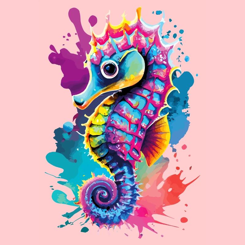 Seepferd Farbenfroh - Hippocampus Seepferdchen