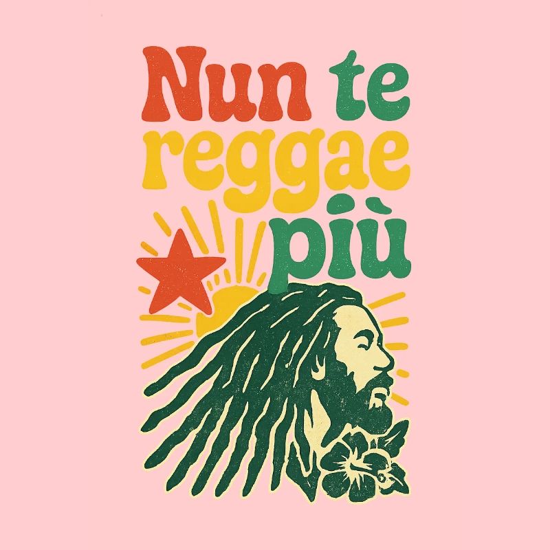 Design reggae rasta avec un message positif