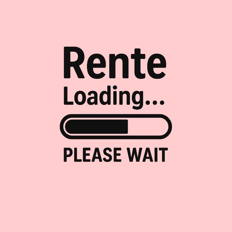 Funny pension saying with progress bar