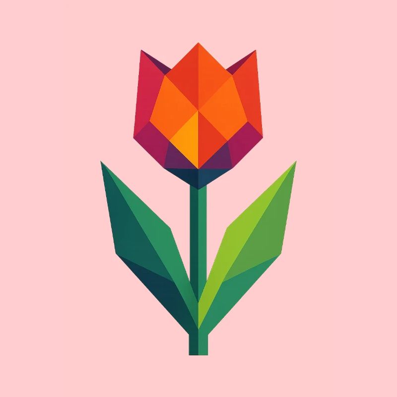 Tulpe | bunt geometrisch