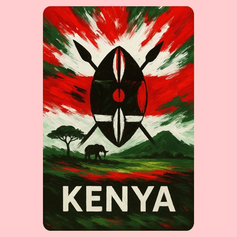 Kenya Landscape Flags Design