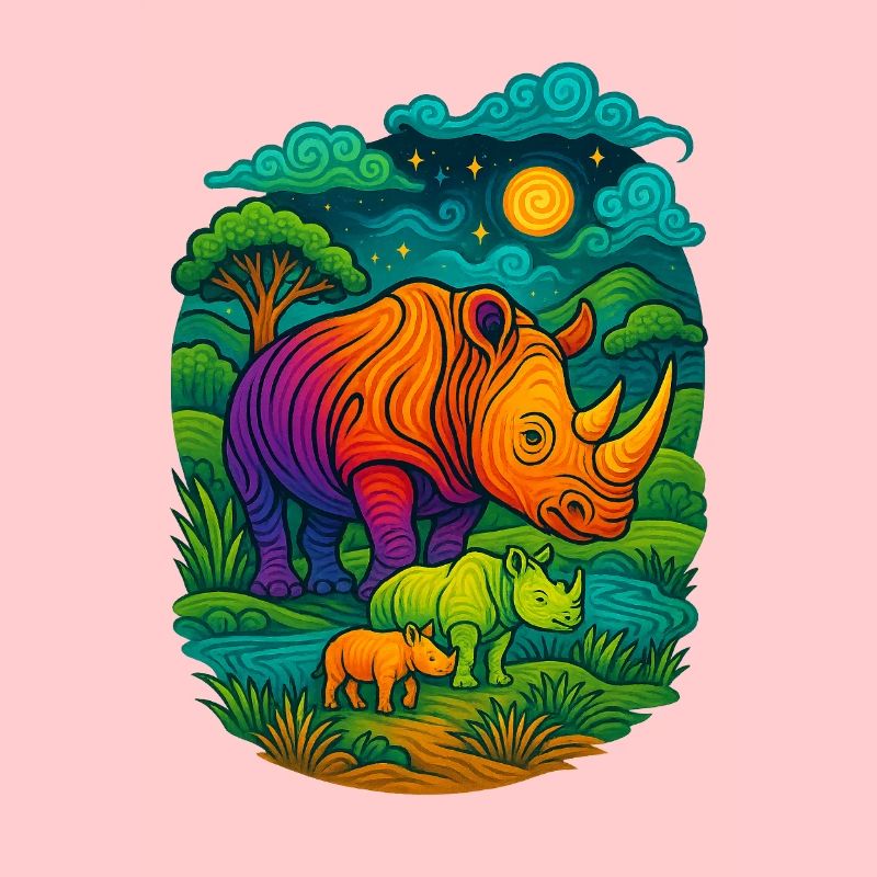 Regenbogen Rhino