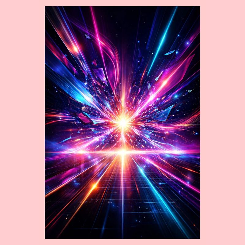 Neonstrahlen Explosion