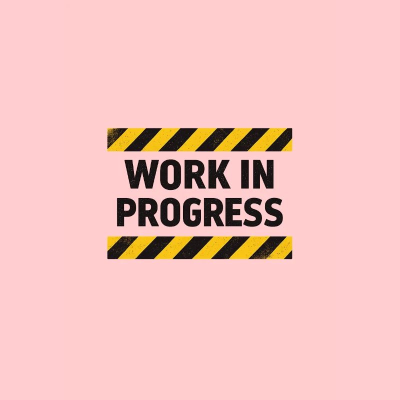 Progrès en cours – bande d’avertissement