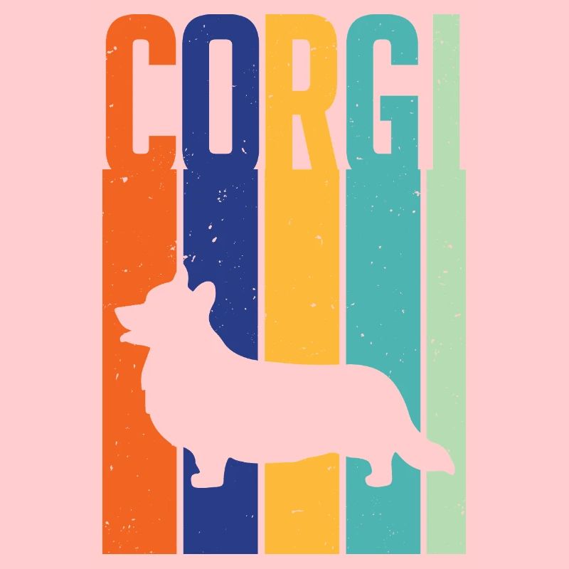 Corgi Retro Vintage Hund Lustiger Spruch Geschenk 