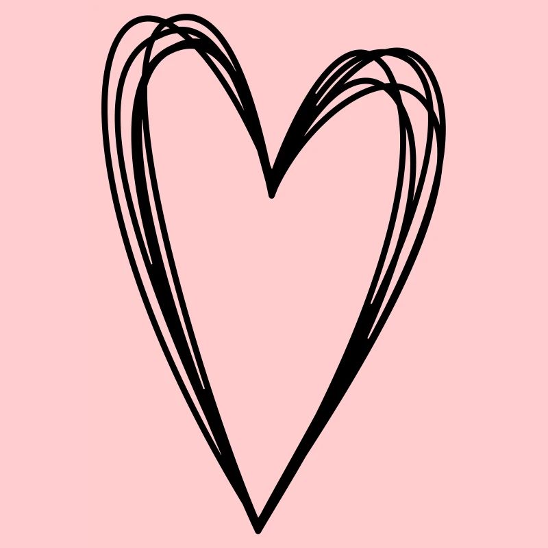 Heart scribble doodle scribble icon love