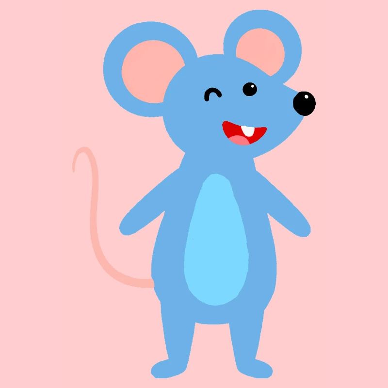 Zwinkernde blaue Maus