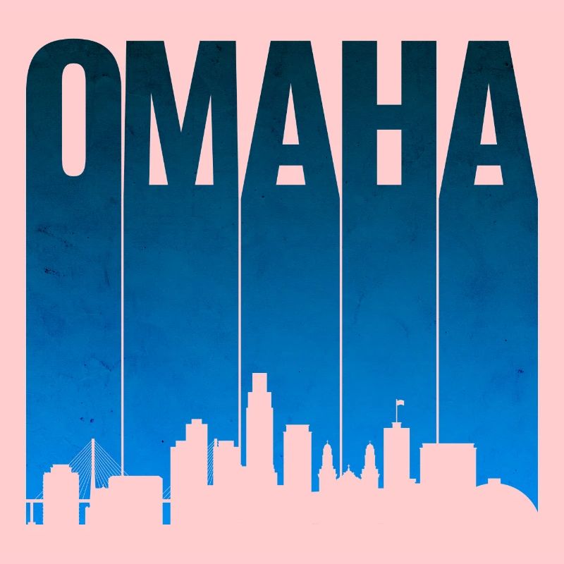 Omaha Skyline Blue Gradient
