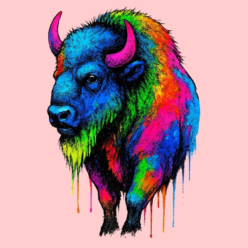 Bunter Bison Farbexplosion