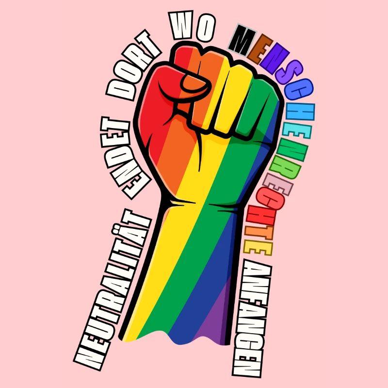 Statement-Sticker Menschenrechte