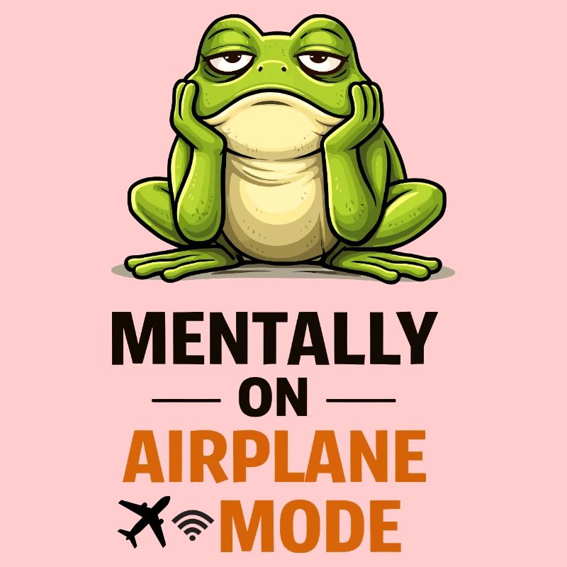 Meme de la grenouille en mode avion