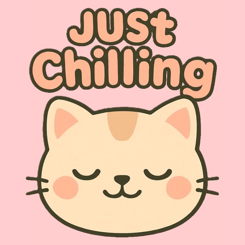 Illustration de chat juste glaçant