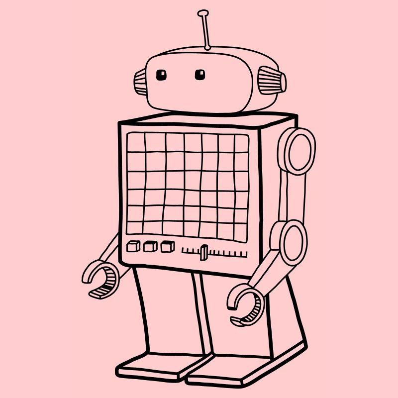 Retro Roboter – Vintage KI Android Design
