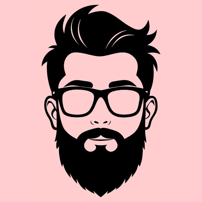 Bärtiger Hipster-Mann