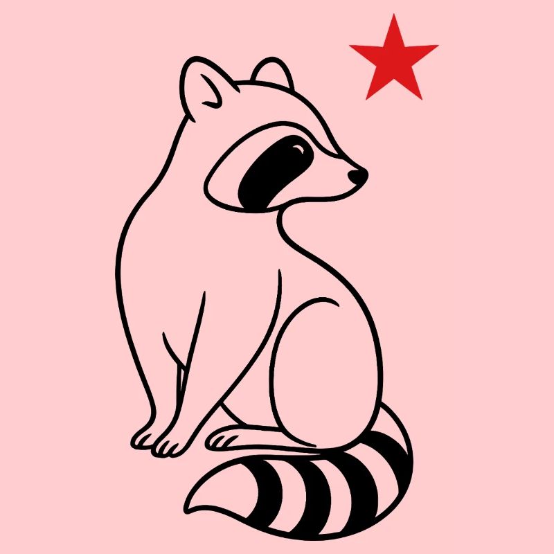 Minimalistischer Weihnachts Waschbär