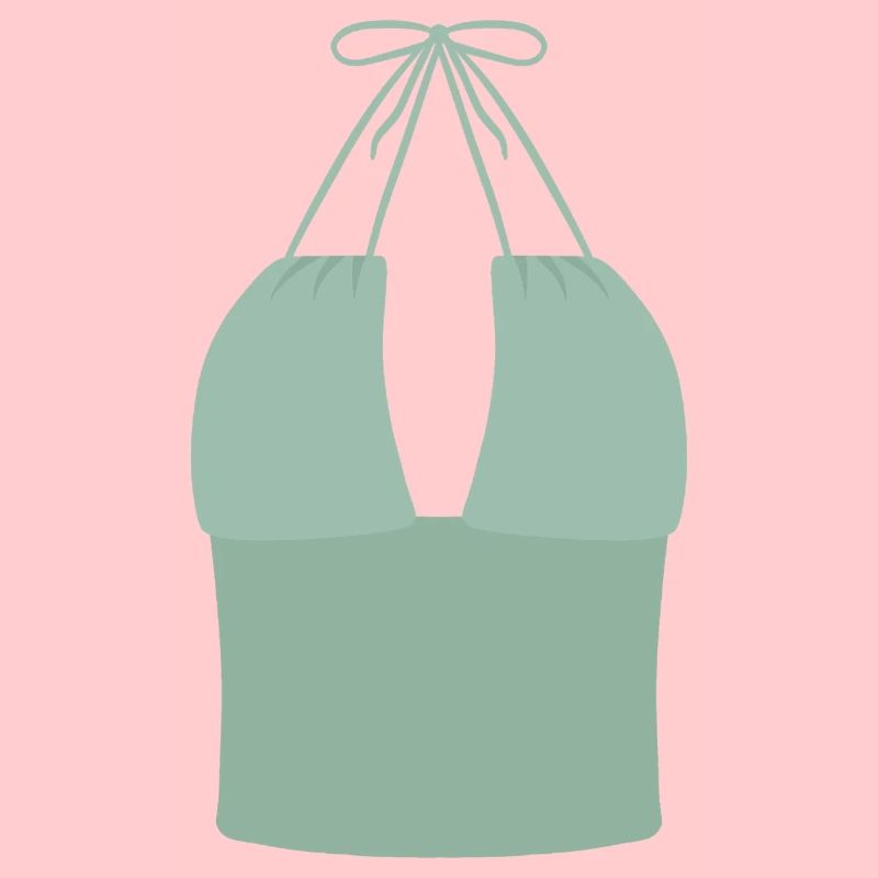 Mint Halter Bikini-Oberteil