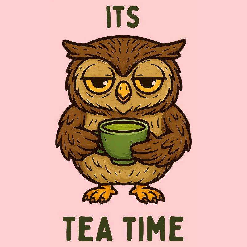 Schlafende Eule Teezeit
