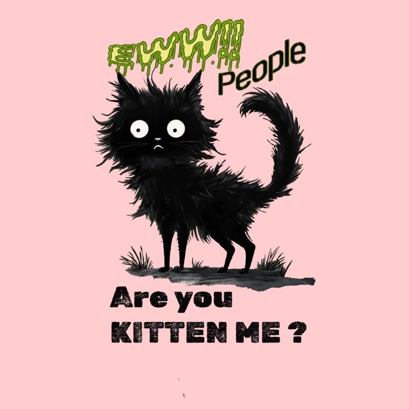 Whimsical Black Cat